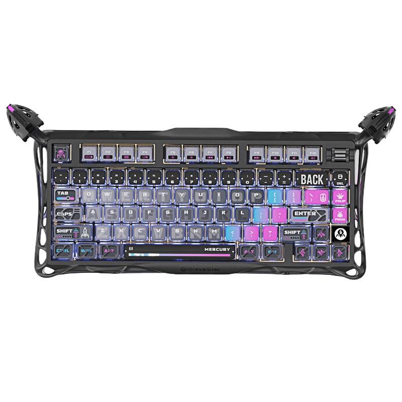 GravaStar Mercury K1 Pro mechanical keyboard, RGB lighting, precision switches, top gaming gift for boyfriend.