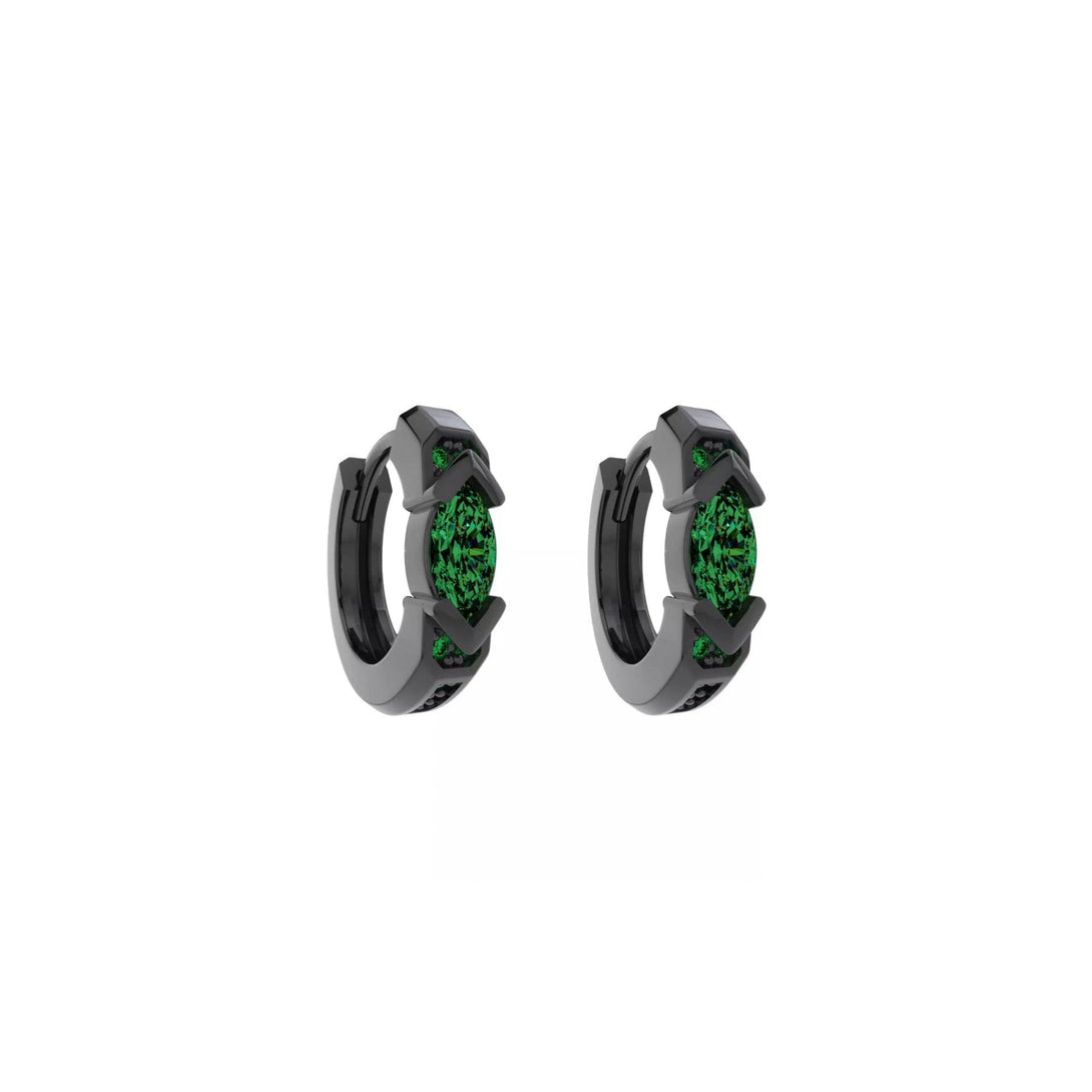 ICEGANG Eye of Horus Earrings in sterling silver, featuring 5A zircon, inspired by Egyptian mythology| Best Gift for Him